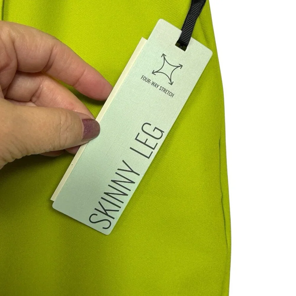 NEW Rachel Zoe High-Rise Slim Leg Pants Plus Size 16 Green Pull On Career NWT - Picture 3 of 8